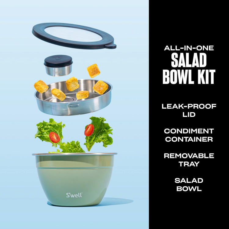 Stainless Steel Salad Bowl Kit 64oz