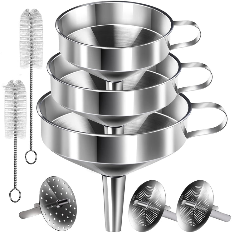 Stainless Steel Funnel (8 Count)