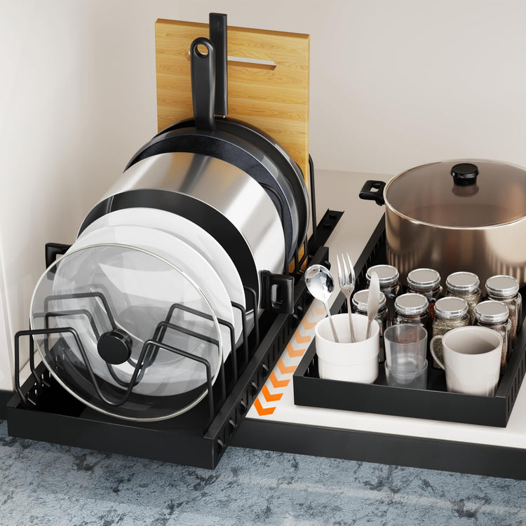 Expandable Pot and Pan Organizer for Cabinet (2 Count)