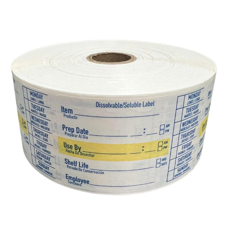 2x3 Dissolvable Food Labels