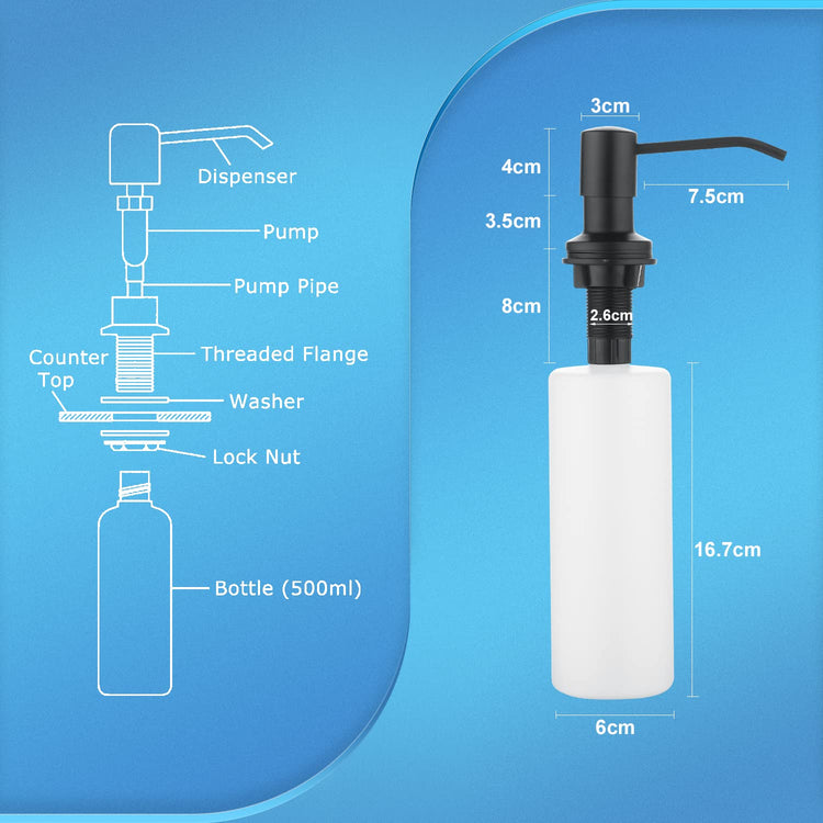 Dish Soap Dispenser for Kitchen Sink