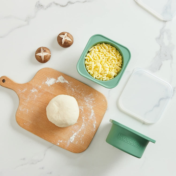 500ml Individual Dough Storage Vessels with Airtight Lid (2 Count)