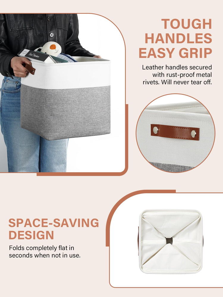 Set of 4 Storage Cubes Baskets for Organizing (4 Count)