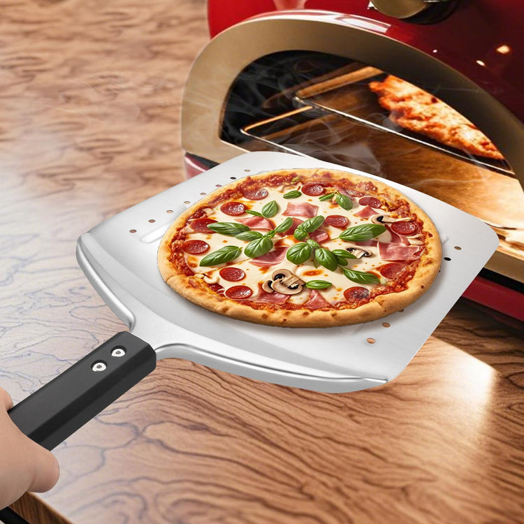 Perforated Pizza Peel Aluminum 12 Inch Non