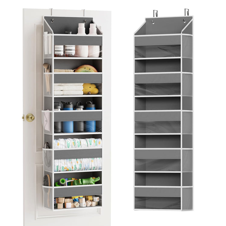 1 Pack Over The Door Organizer with 5 Large Pockets and 10 Mesh Side Pockets