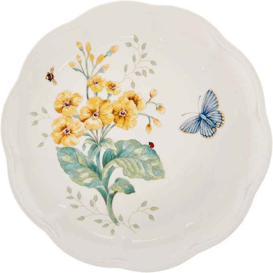 Lenox Dinnerware Set, Butterfly Meadow 18-Piece Set, Service For 6, White Porcelain, Butterfly And Flower Designs, Plates And Bowls Sets, Dishwasher Safe, Home & Kitchen (18 Pieces, Assorted)