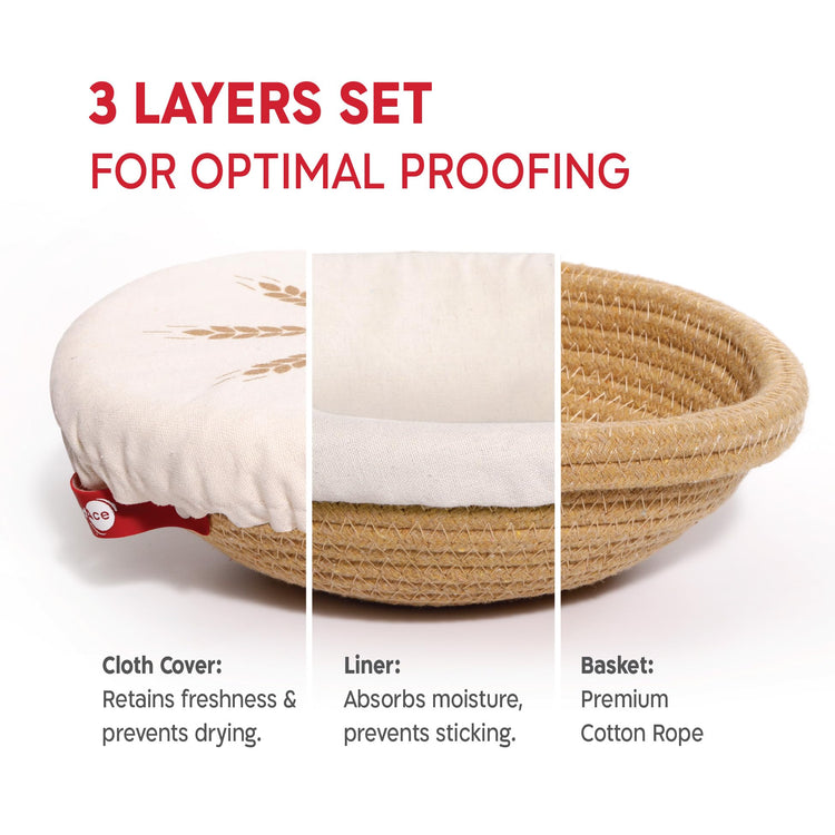 Cotton Rope Banneton Bread Proofing Basket Set (2 Count)