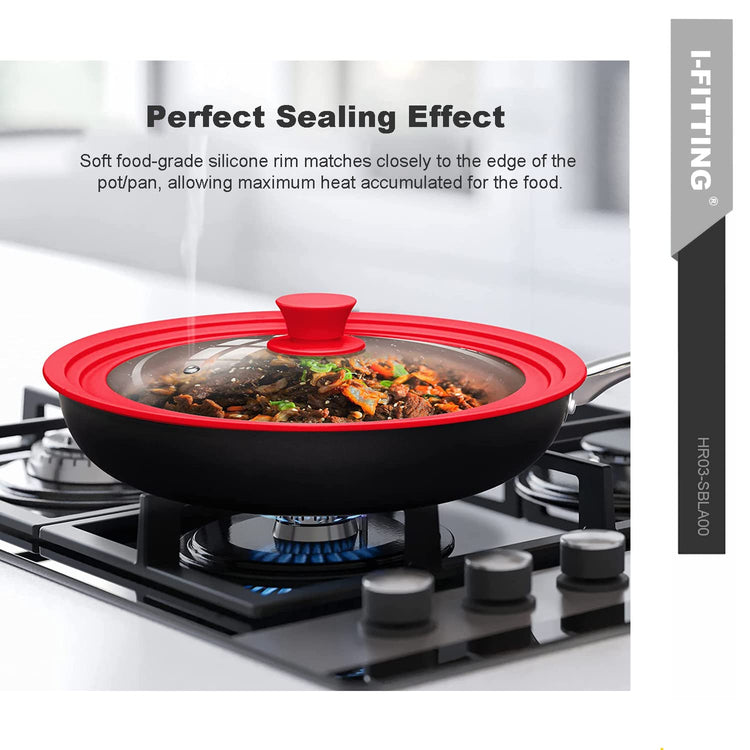 Universal Vented Tempered Glass Replacement Lid for Pots