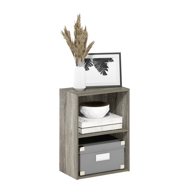 LUDER 2 Tier Book Shelf