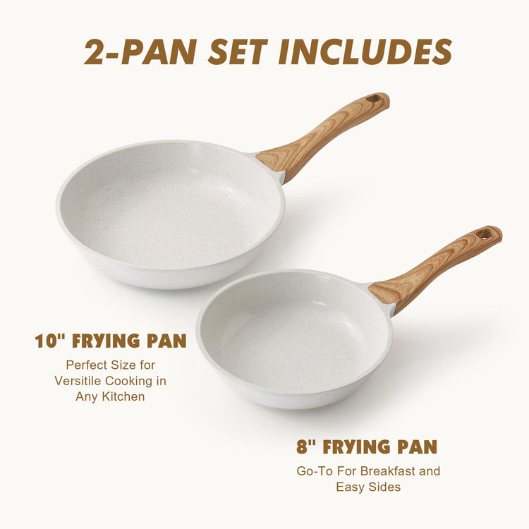 Ceramic Nonstick Frying Pan Skillets (2 Count)
