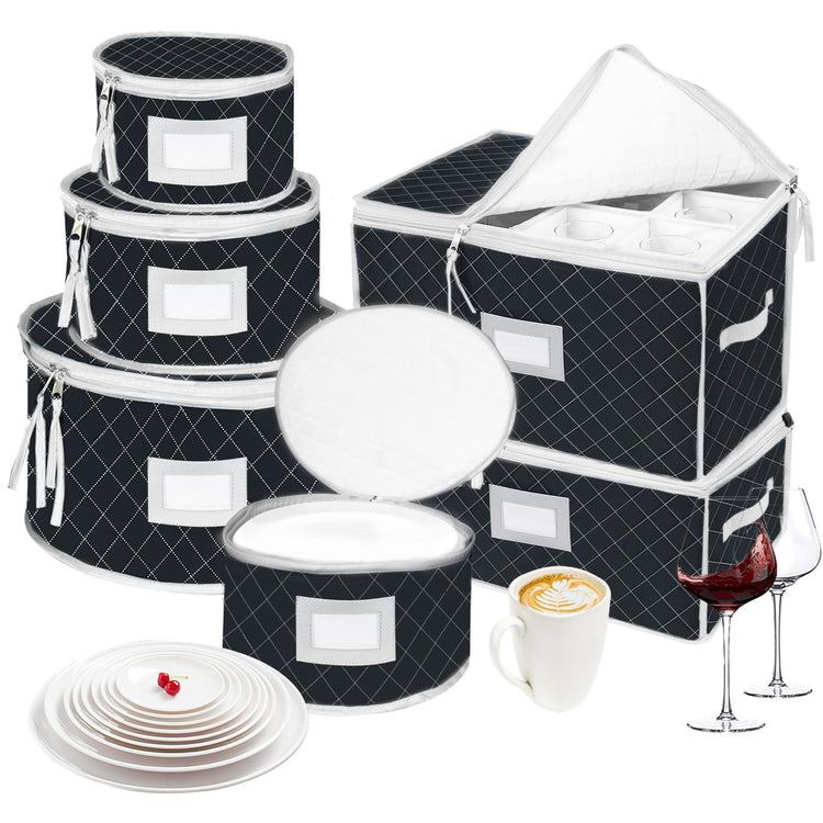 China Dinnerware Storage Containers Set (6 Count)