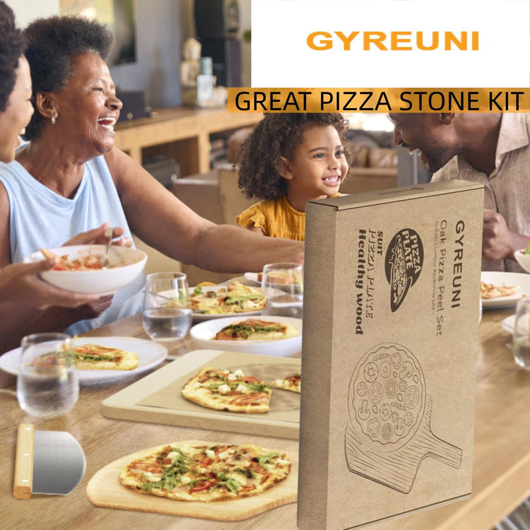 15''Pizza Stone for Oven and Grill with Pizza Peel (4 Count)