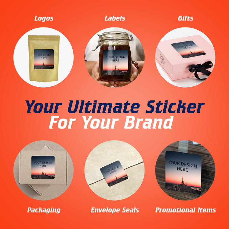 Custom Vinyl Stickers Your Image (100 Count)