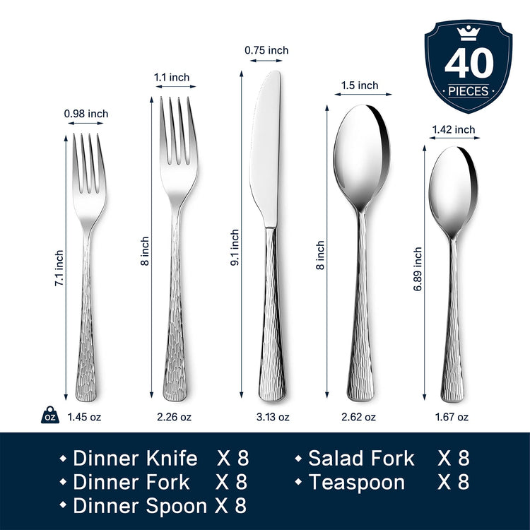 Silverware Set for 8 (40 Count)
