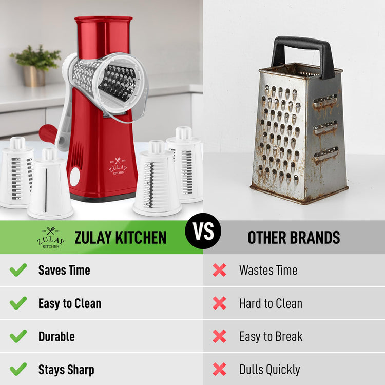 Rotary Cheese Grater 5 Blade Cheese Shredder
