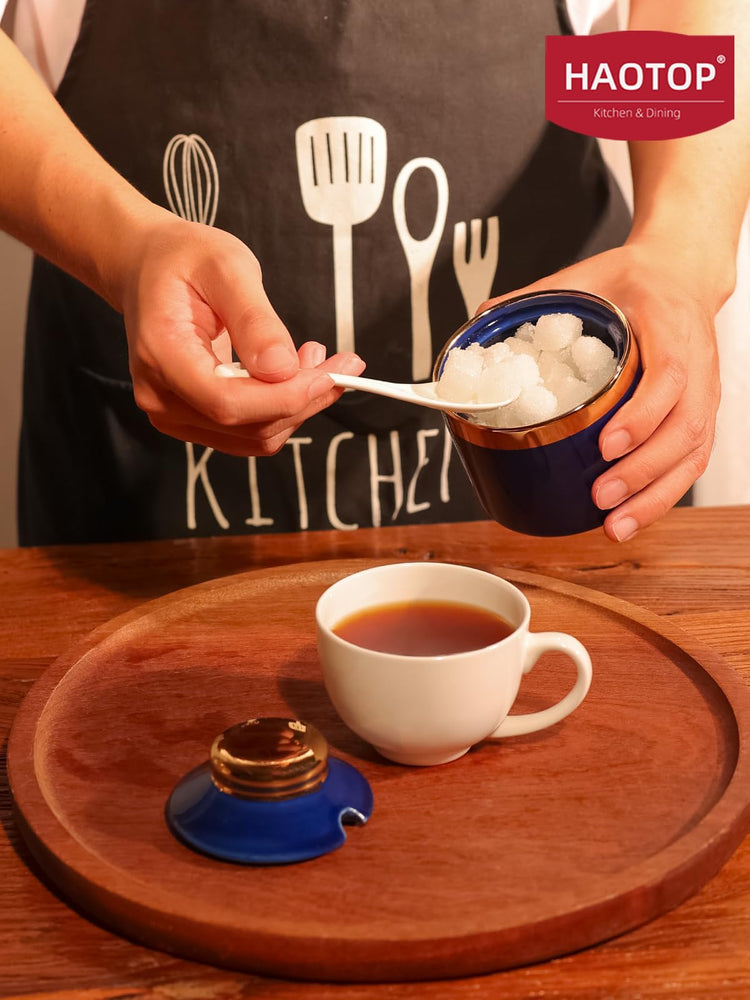 8 oz Sugar Bowl with Lid and Spoon