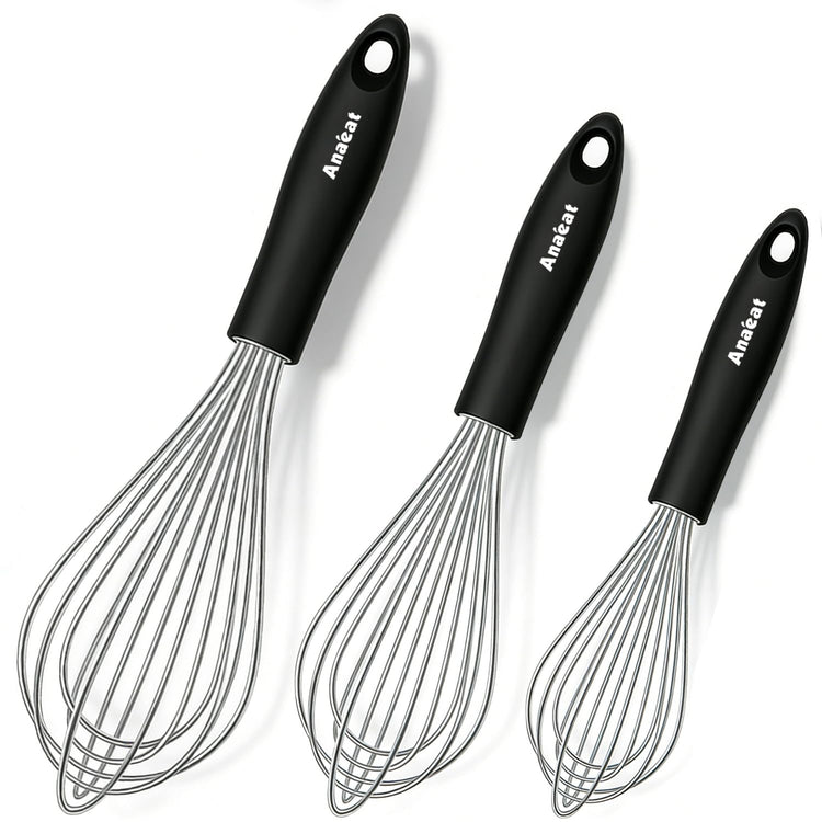 3 Packs Stainless Steel Whisk Set (3 Count)