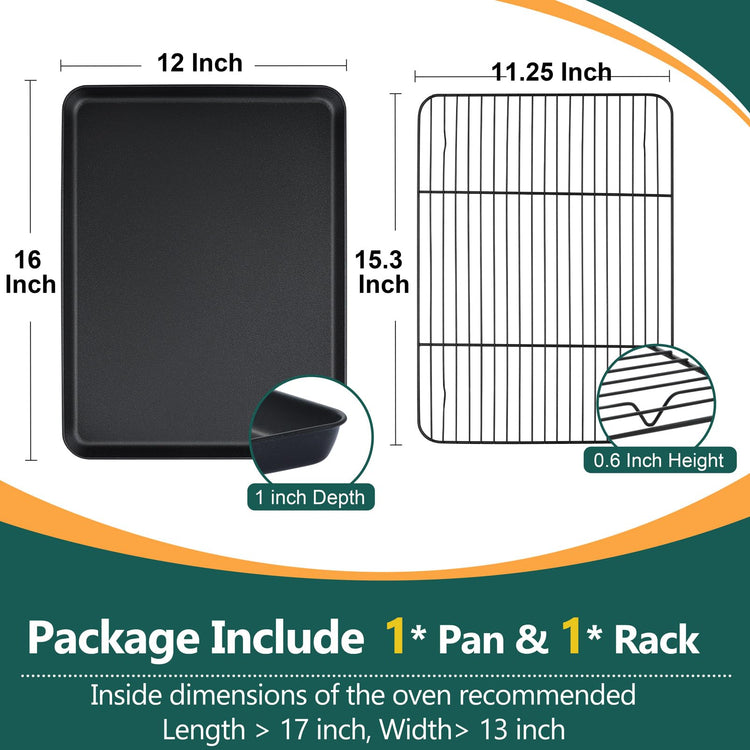 Nonstick Baking Oven Pan with Rack for Cookie