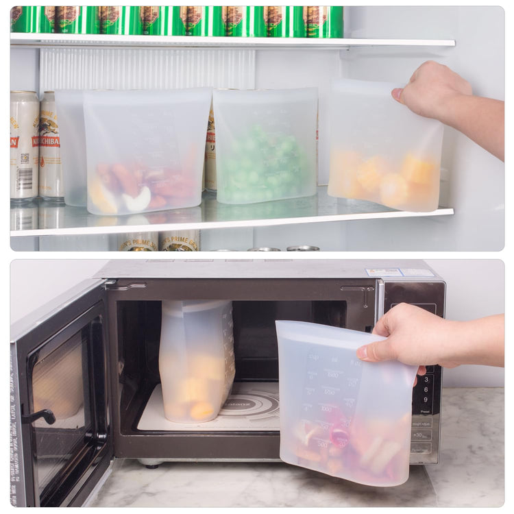 Large Reusable Food Bags 4 Pack