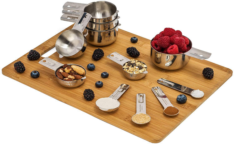 Stainless Steel Measuring Cups and Spoons Set