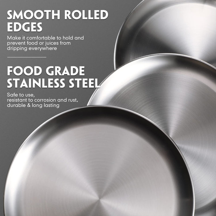 6 Pieces Silver Pizza Pans 10 Inch Bakeware (6 Count)