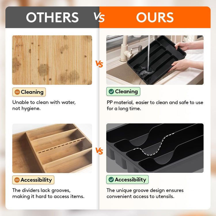 Silverware Drawer Organizer Tray
