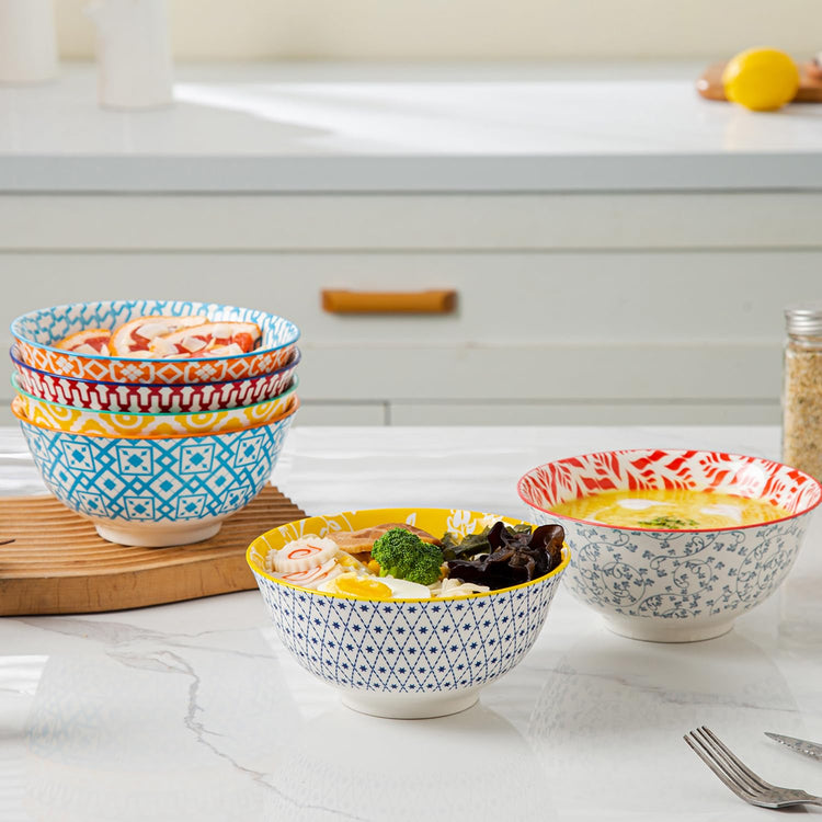 24 Oz Ceramic Soup Bowls Set of 6 (6 Count)