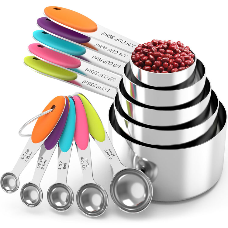 Nesting Measuring Cups and Spoons Set (10 Count)