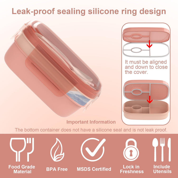 Leakproof Bento Box & Insulated Lunch Bag Set for School and Work