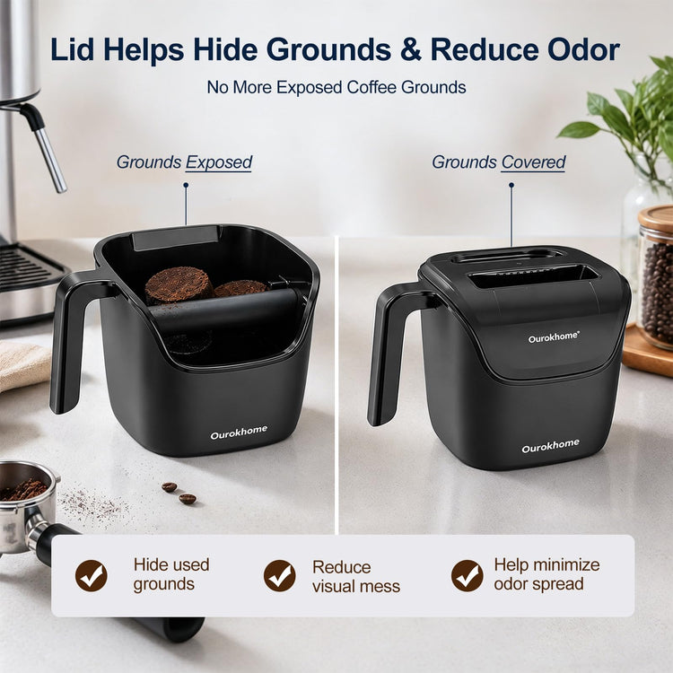 Espresso Knock Box with Lid