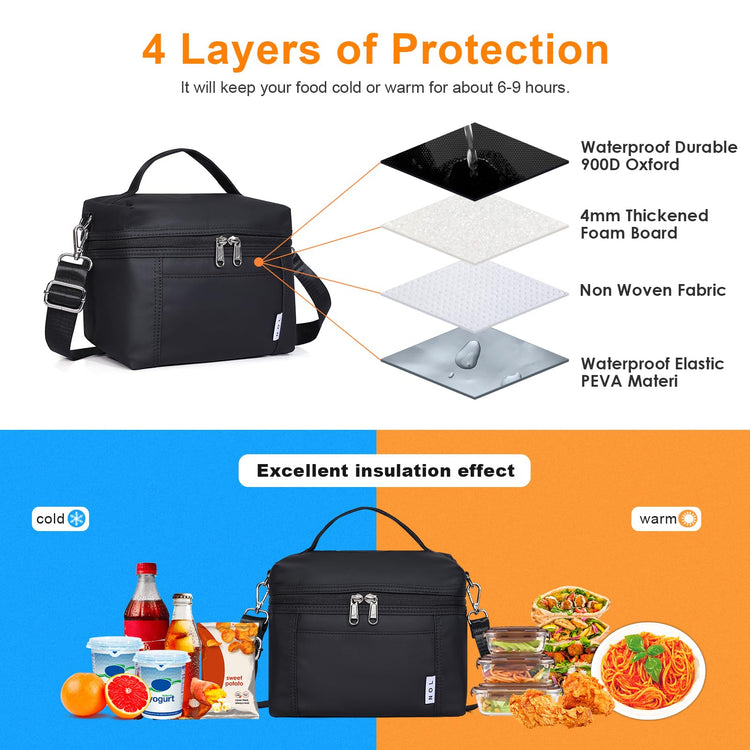 NOL Small Insulated Lunch Bag for Women