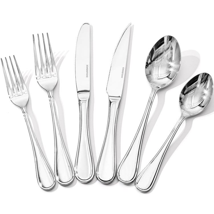 48 Piece Silverware Set for 8 with Steak Knives (48 Count)