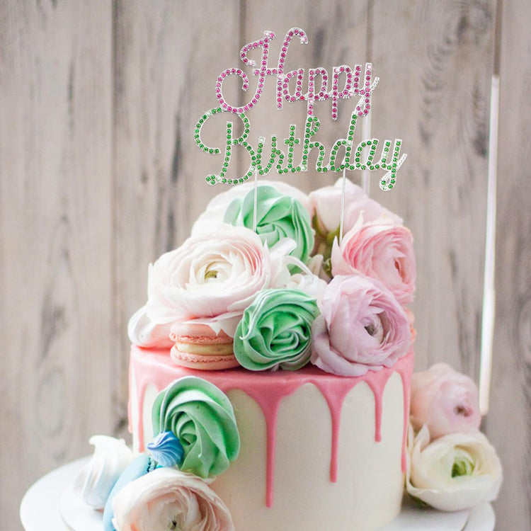 Cake Topper Gold Birthday Decorations for Women