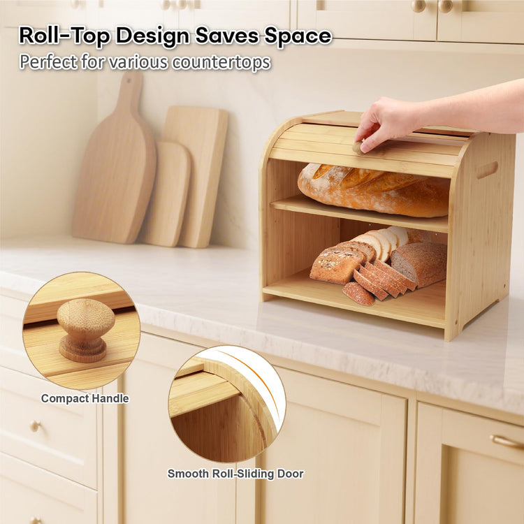 Bread Box for Kitchen Countertop