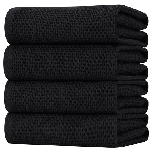 100% Cotton Oversized Waffle Weave Kitchen Towels 4 (4 Count)