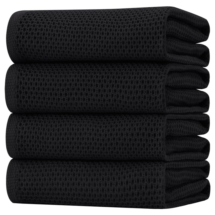 100% Cotton Oversized Waffle Weave Kitchen Towels 4 (4 Count)