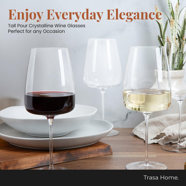Tall Pour Wine Glasses by Larder & Vine (4 Count)