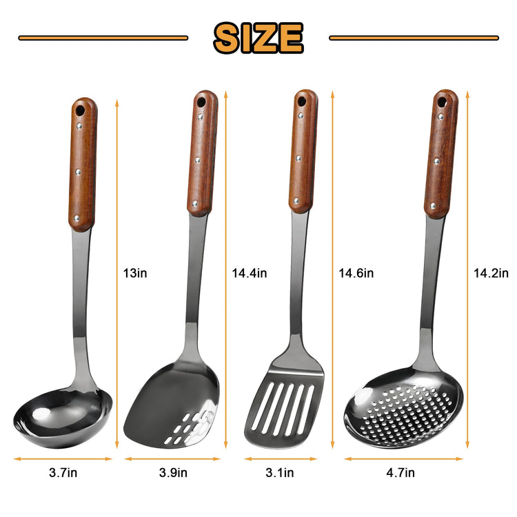 Stainless Steel Wok Spatula (4 Count)