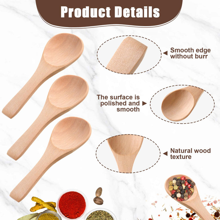 50 Pcs Small Wooden Spoons (50 Count)