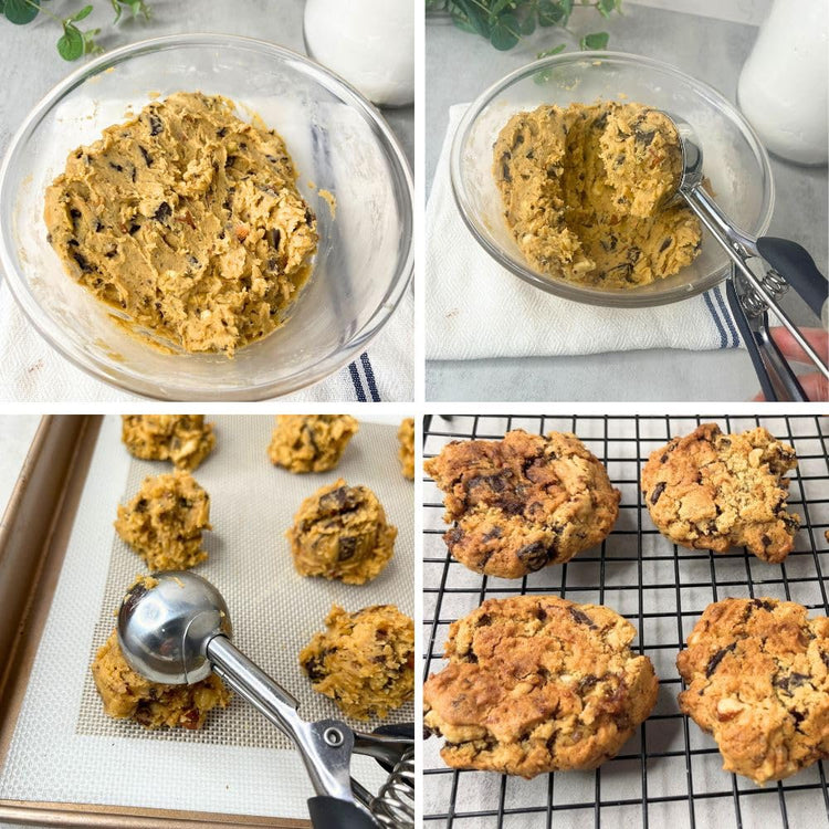 Cookie Scoop Set of 3 IceCream Scoop Set Stainless Steel Cookie Dough Scoop