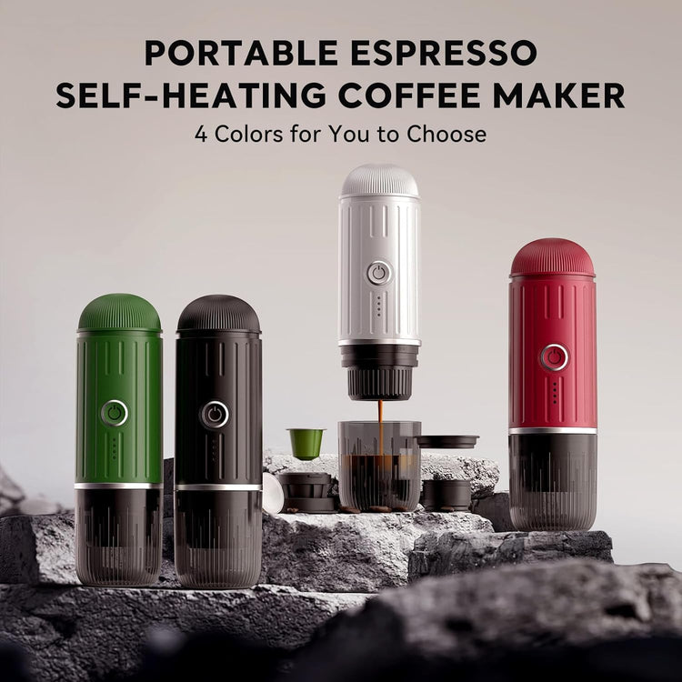 Portable Electric Espresso Coffee Maker for Ground Coffee & NS Capsule Espresso Machine Fast Self