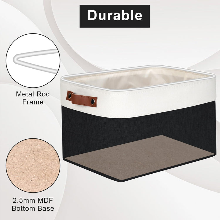 Storage Bins Large Fabric Storage Baskets for Shelves 3 Pack (3 Count)