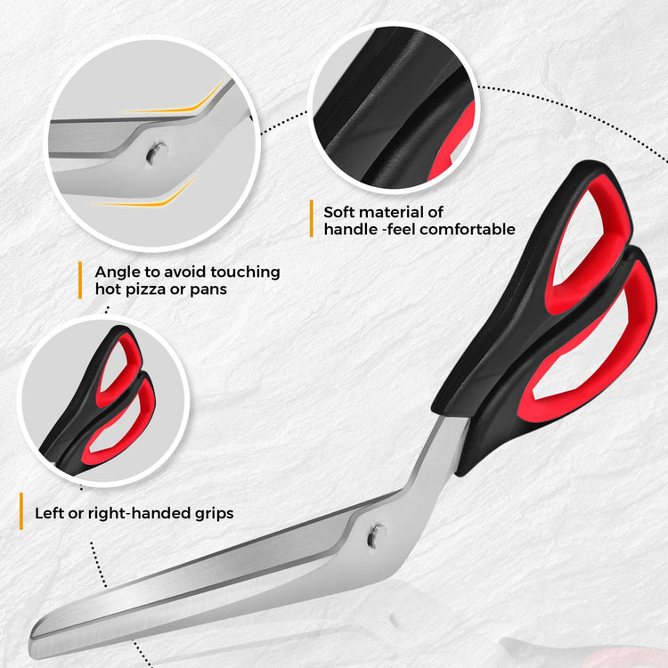 Detachable Pizza Scissors Cutter with Sharp Stainless Steel Blade