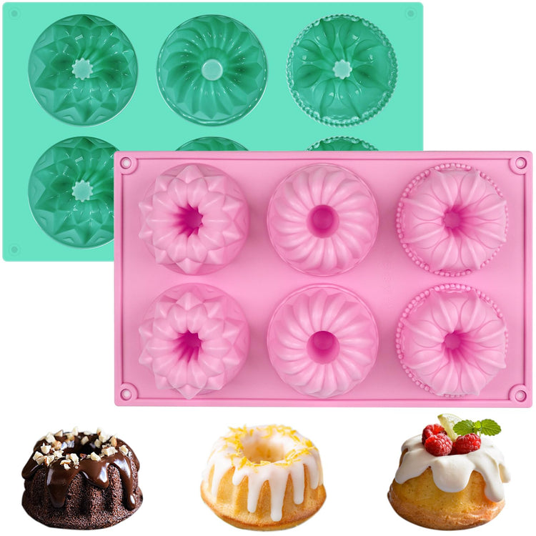2 Pcs Mini Fluted Cake Pan (2 Count)