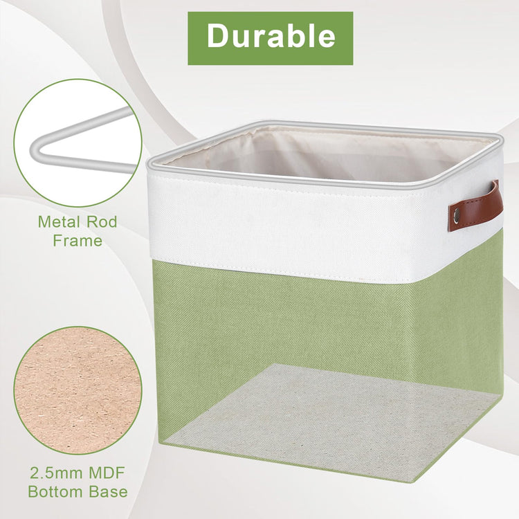 Collapsible Fabric Storage Cubes 11x11 Cube Storage Bins (4 Count)
