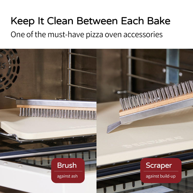15x12 Inch Pizza Stone and Brush Set