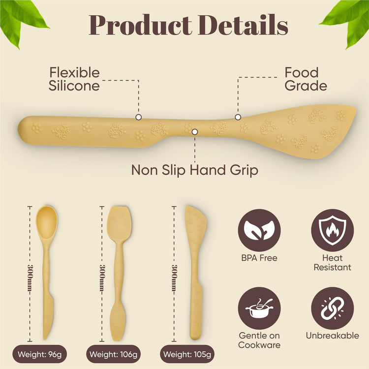 JIG TRIO Double Headed Silicone Spatula Set (3 Count)