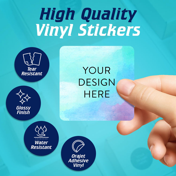 Custom Vinyl Stickers Your Image (100 Count)