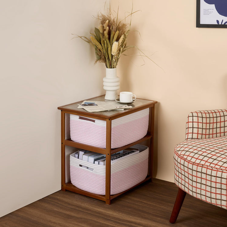 Large Storage Baskets for Shelves (2 Count)