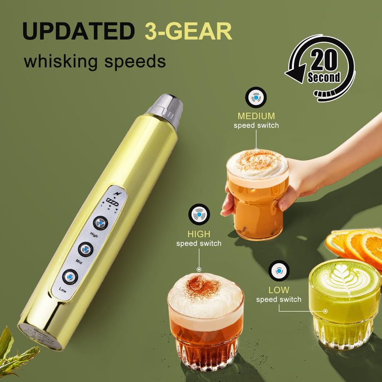 Handheld Milk Frother Wand for Coffee
